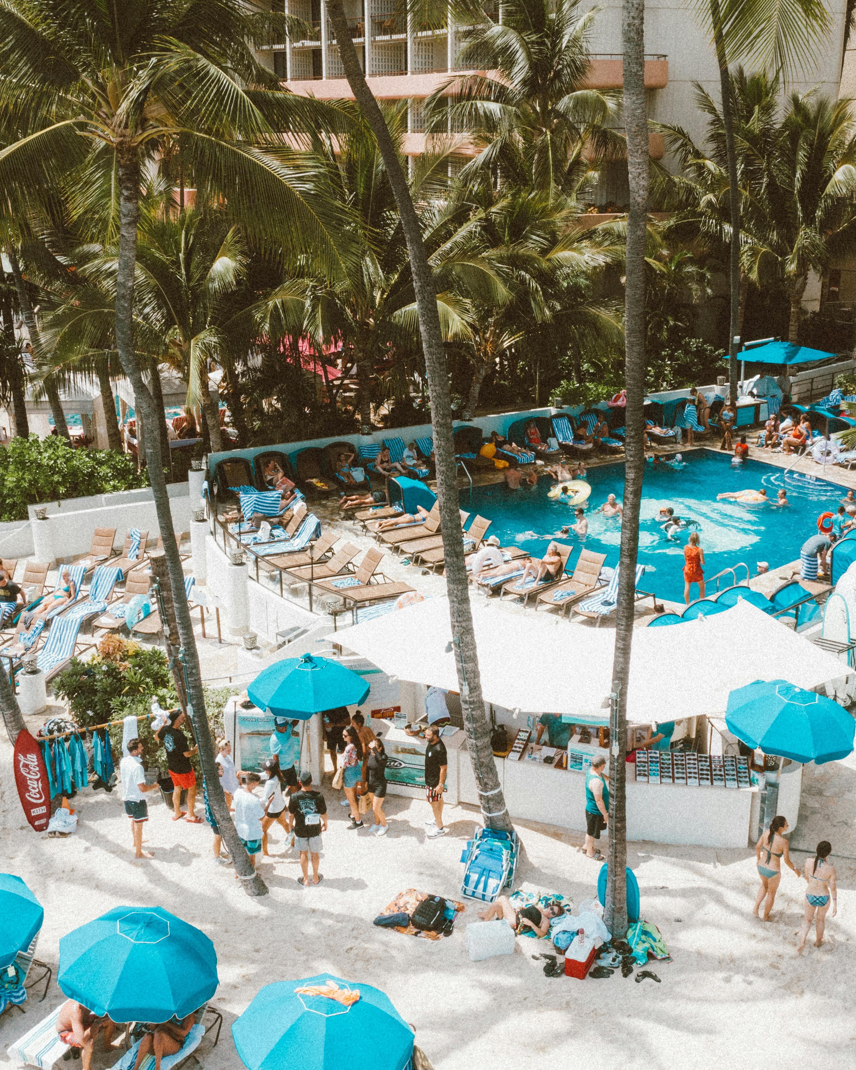 Tropical resort travel experience